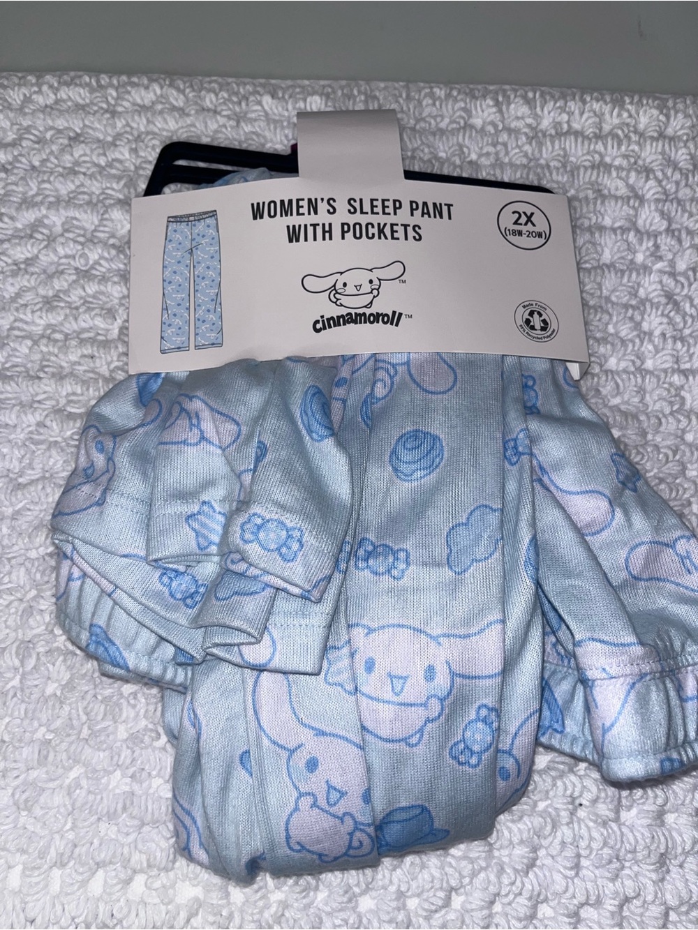 Cinnamoroll Women's Light Blue Sleep Pants with Pockets